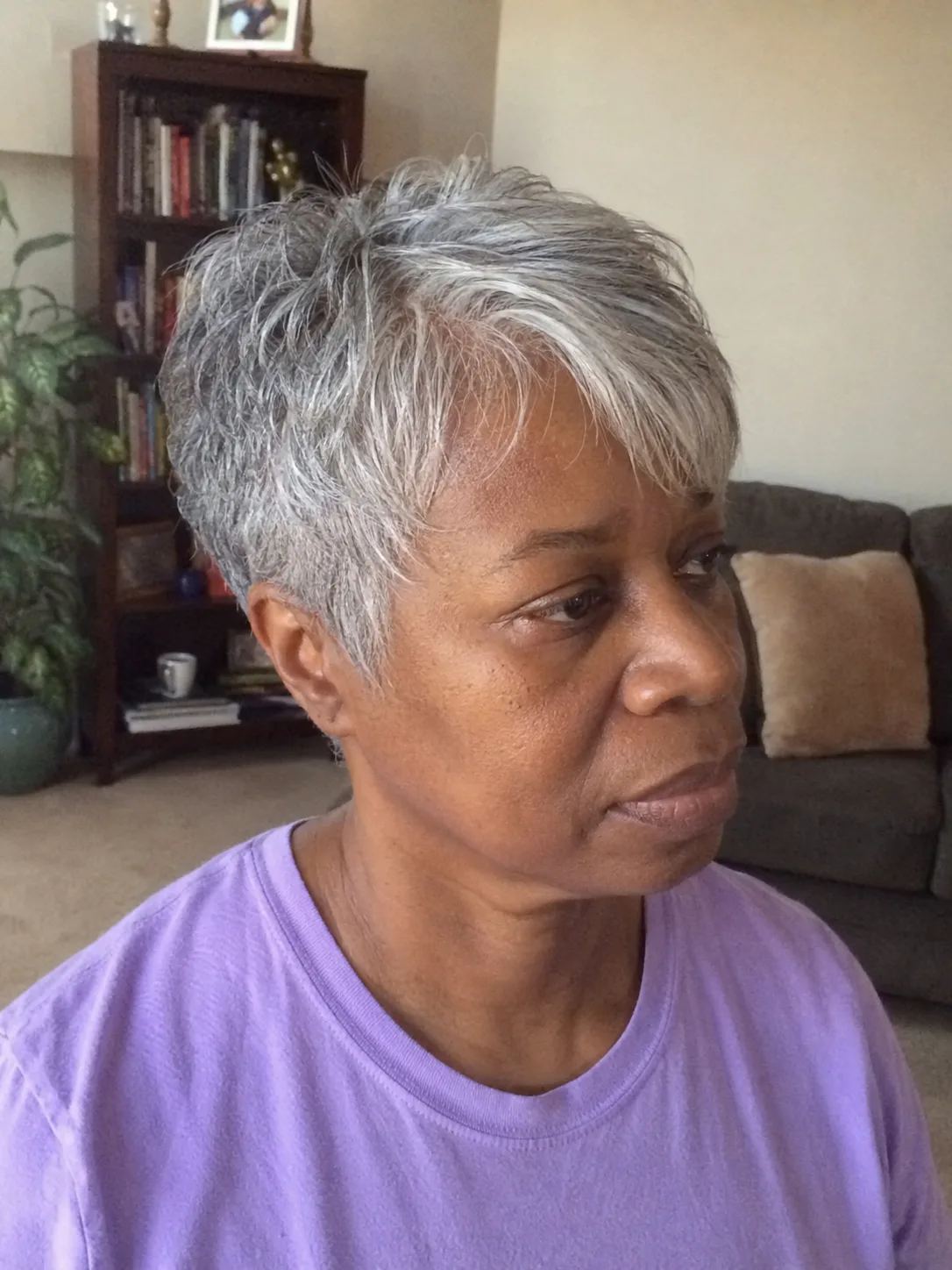 Lower intensity quick root adjustment being carefully monitored on fine grey strands