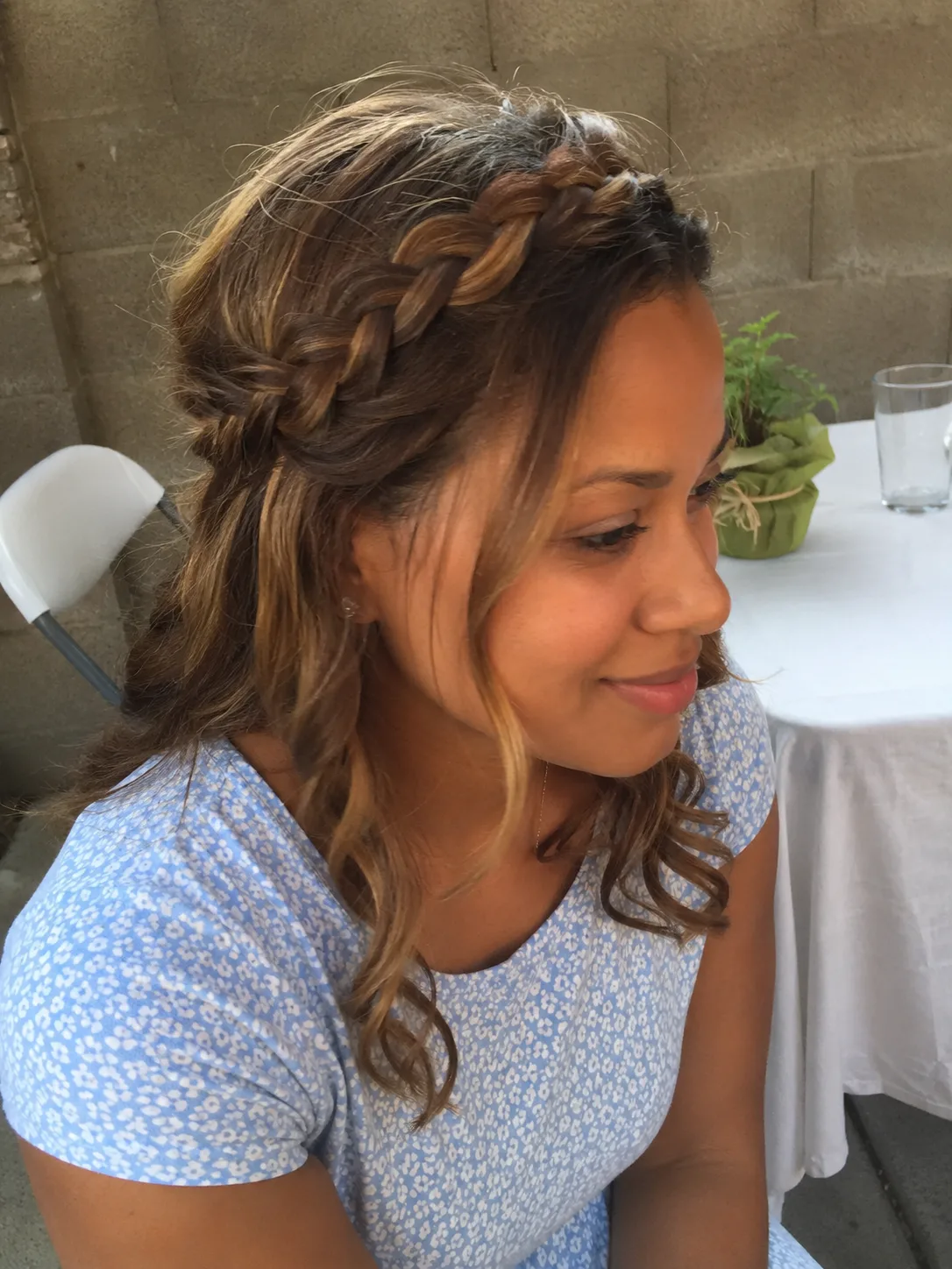 Short layered bob haircut with soft summer texture