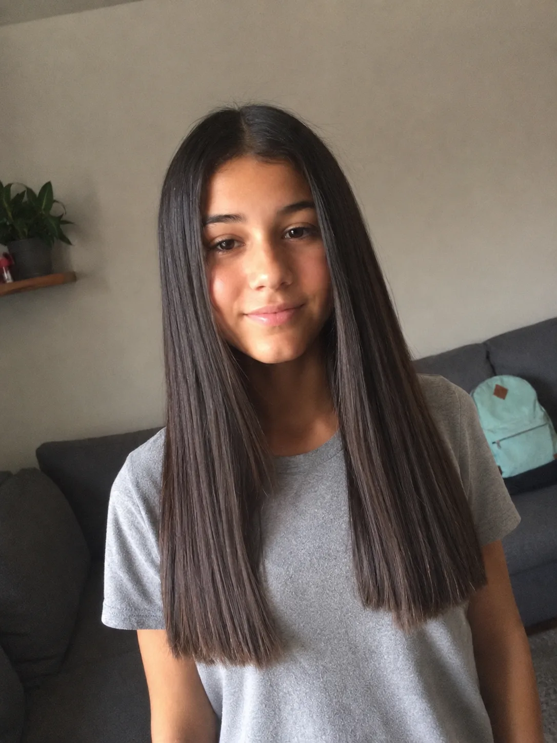 Simple side braid hairstyle a student can manage herself before school
