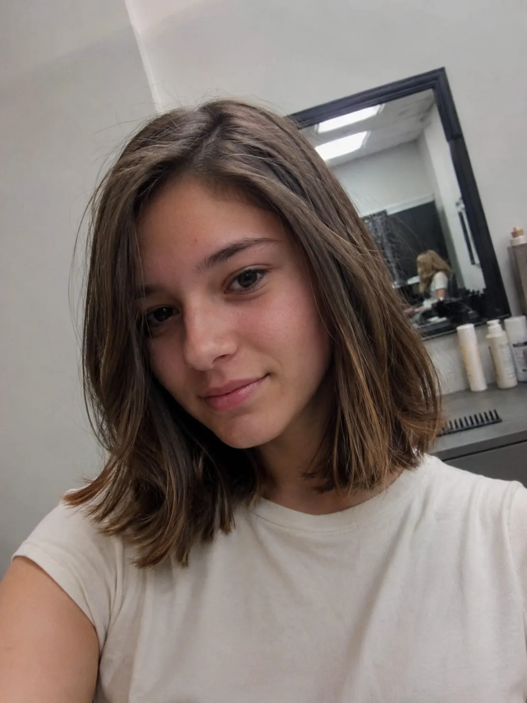 Soft wavy bob haircut for school with natural texture and easy low maintenance styling