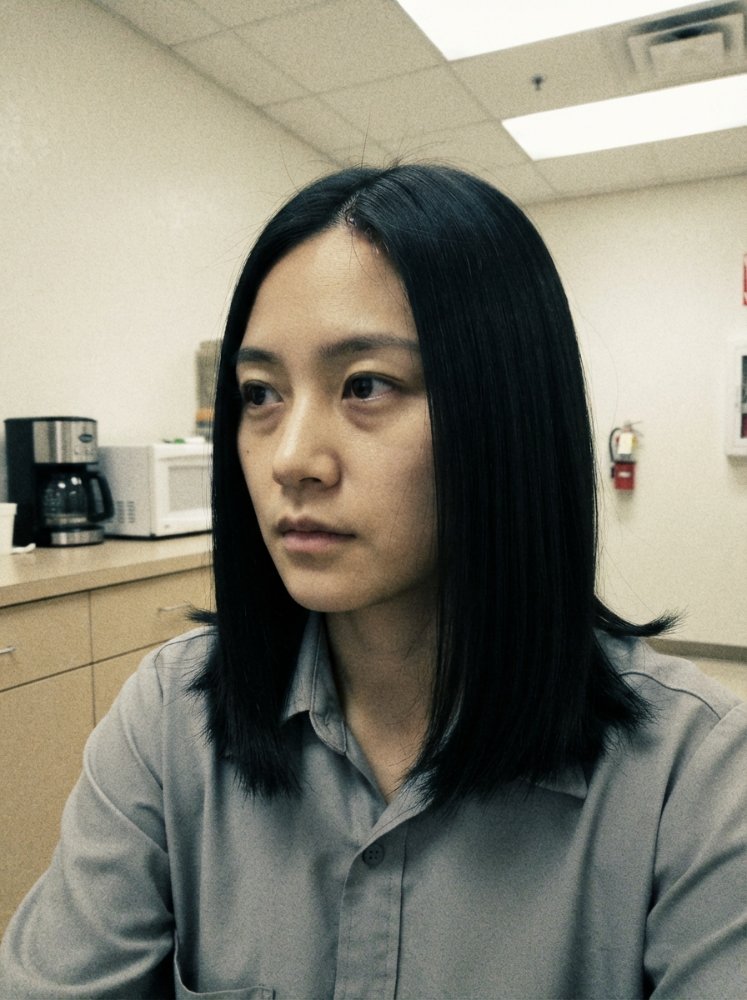 Shoulder-length light brown waves with soft highlights and layers